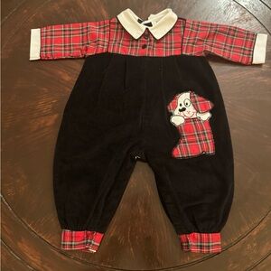 Vintage Tiny Tots Christmas One Piece Romper